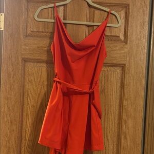 She + Sky Vibrant red/orange Mini romper
